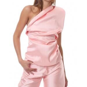 NEW MARQUES ALMEIDA heavy satin draped top in pink